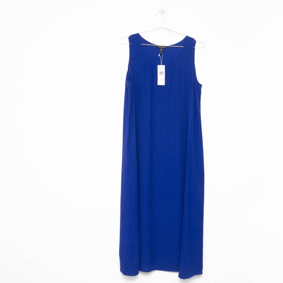 Eileen Fisher Dresses & Skirts - Eileen Fisher - Silk Georgette Scoop Neck Dress